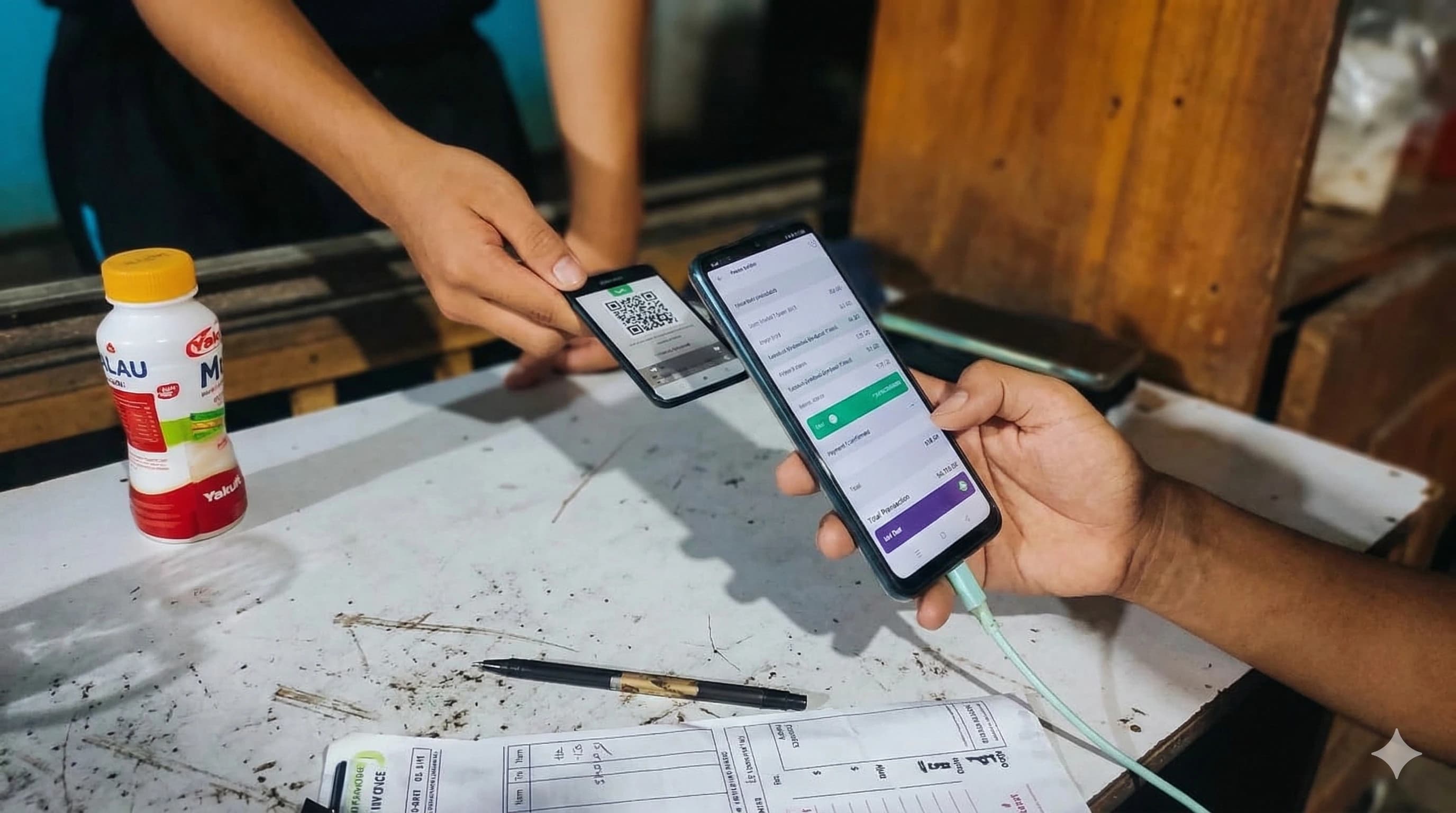 Transaksi cashless di kantin mumtaza