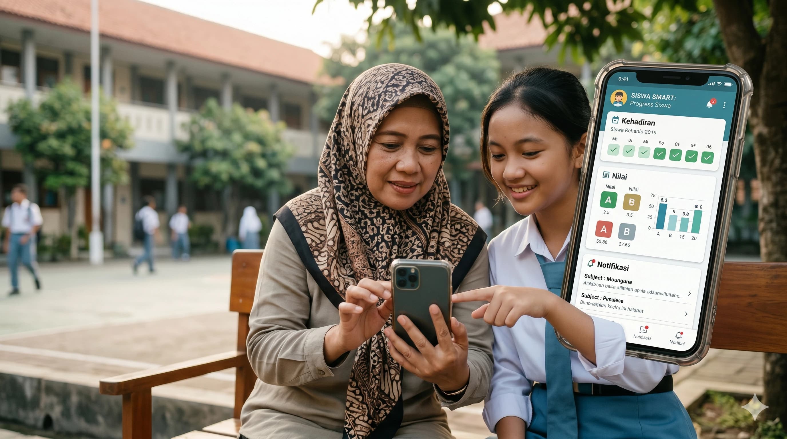 Aplikasi orang tua untuk monitoring kegiatan siswa di skeolah